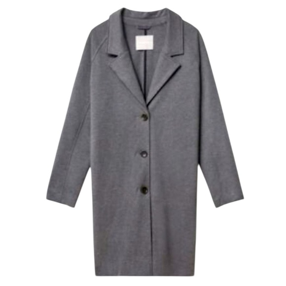 EVERLANE The Dream Coat Ponte Knit Oversized Gray Jacket Size M - Picture 1 of 13